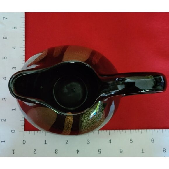 Sango Avanti Black Creamer and Sugar Set Ceramic Drip Glaze Mid Century Modern B - Picture 7 of 12